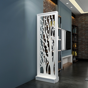 现代简约客厅家具屏风镂空座屏隔断置物架花架时尚玄关屏风隔断柜