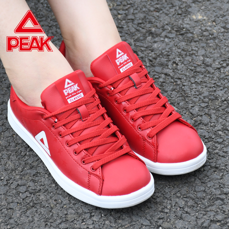 Peak board shoes for women, autumn and winter leather waterproof sports shoes, low top flat bottom travel shoes, student casual shoes, women's shoes