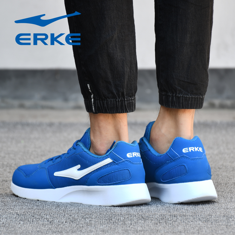 ERKE Sports Shoes Genuine Men's Fashion Soft Sole Lightweight Men's Running Shoes Men's Mesh Breathable Brand Men's Shoes