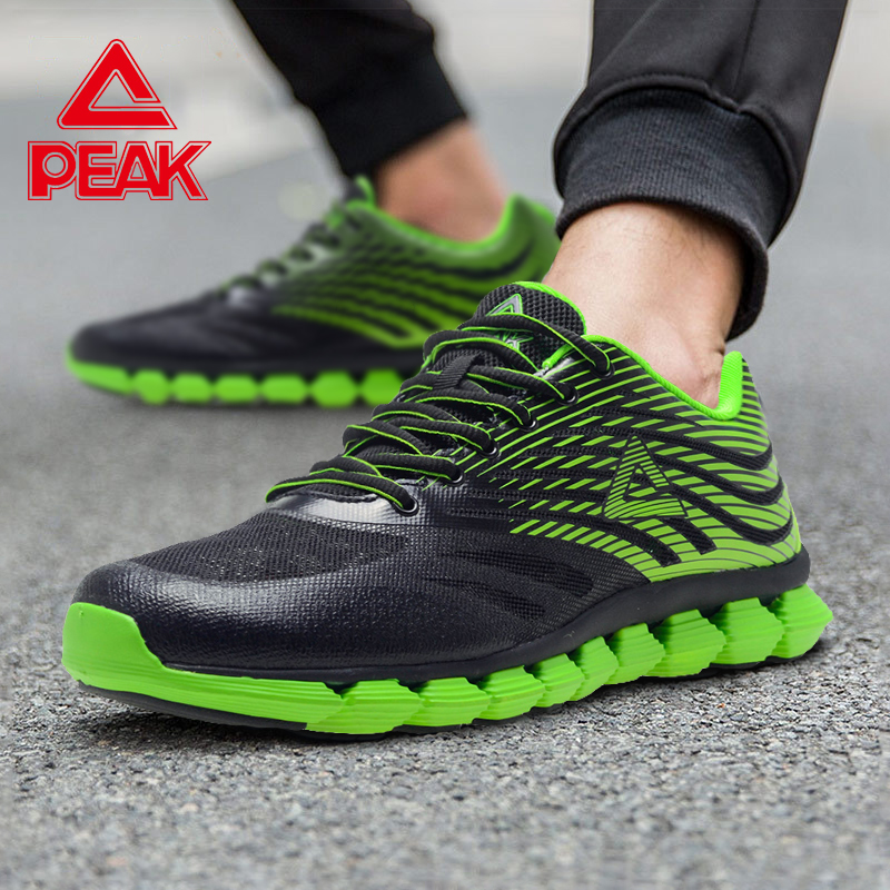 PEAK Sports Shoes Men's Autumn Breathable Mesh Running Shoes Anti slip and Durable Men's Professional Long Distance Running Shoes Brand Men's Shoes