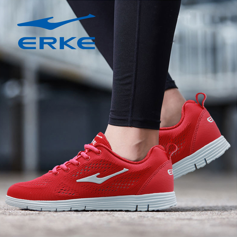 ERKE broken size women's shoes sports shoes spring mesh shoes breathable women's solid casual shoes running shoes women light