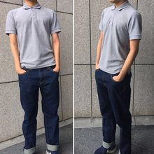 【78元两件】纯棉男式POLO衫短袖纯色保罗衫夏季翻领T恤宽松大码