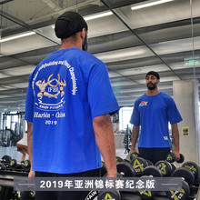 上衣吸汗透气跑步 bigman19年ifbb健美健身亚锦赛T恤宽松运动短袖