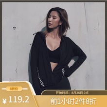 外套夏季连帽字母ins潮跑步训练运动休闲上衣 怪力少女宽松薄款