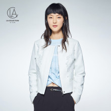 艾格LA纯色绣花圆领短外套女M110图片