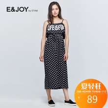 艾格 E＆joy夏款雪纺波点印花吊带连衣裙S429图片