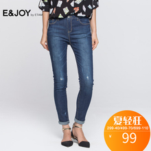艾格 E&joy秋款时尚显瘦A弹力修身小脚牛仔裤S650图片