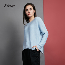艾格 Etam 新款潮流时尚休闲纯色圆领针织衫毛衣女 K329图片