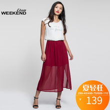 艾格 WEEKEND 女装夏季不对称开衩连衣裙长裙款S169图片