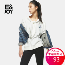 艾格E＆joy 2017夏季新品时尚修身纯色连帽披肩休闲卫衣F491图片