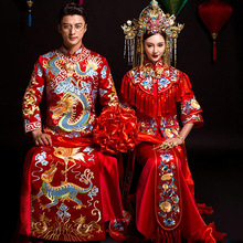 秀禾服新郎中式礼服结婚嫁衣敬酒服装 男士 2018新款 婚纱照摄影写真