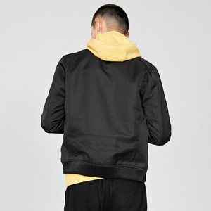 GXG夹克男装 春季男士青年时尚都市潮流黑色拉链棒球领夹克外套男