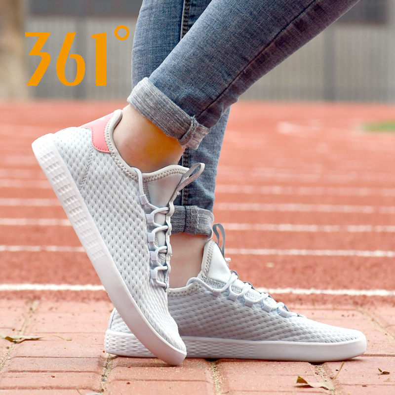 361 ° Sports Shoes Women's Shoes 2019 Autumn New Simple Women's Fashion Board Shoes Student Breathable Mesh Shoes