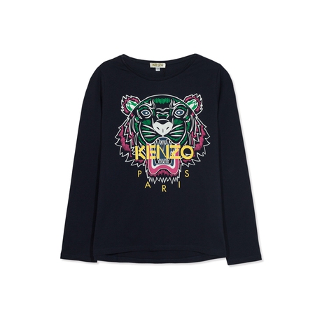 KENZO/高田贤三新款经典虎头款男童圆领长袖T恤KM10028-04商品大图