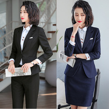 正装女套装西装2018新款时尚秋冬职业装大学生面试工作服女士西服