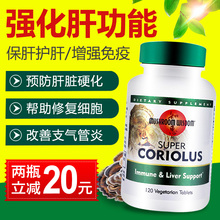 Coriolus超级云芝素食片提高免疫力止咳护肝去湿化痰 美国Super