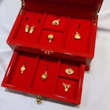 足金999正品 黄金如意女款 精品硬金婚庆九宝项坠 结婚送礼小版