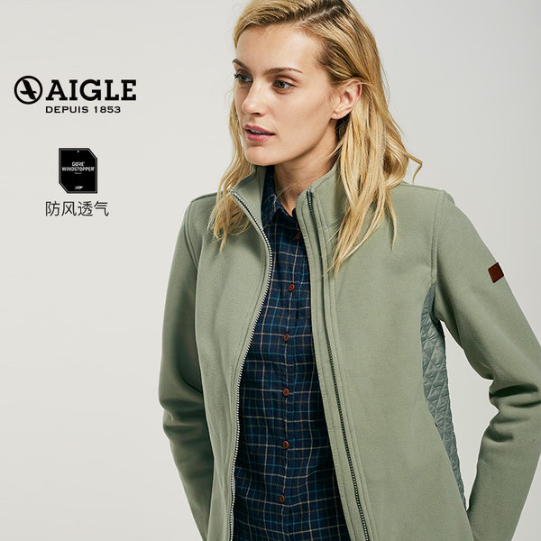 AIGLE 艾高 女士经典款WindStopper防风全拉抓绒衣 BIAFO