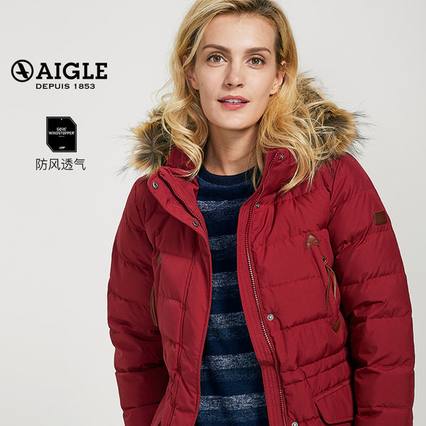AIGLE 艾高 女士WindStopper修身保暖白鹅绒羽绒服 PON