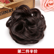 假发发圈盘发花苞头饰丸子头发包头花皮筋卷时尚防真造型丝逸假发