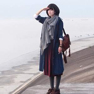 超长款棉麻围巾披肩两用