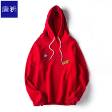 唐狮旗舰店2018冬装新款卫衣女连帽加绒宽松文艺套头韩版上衣图片