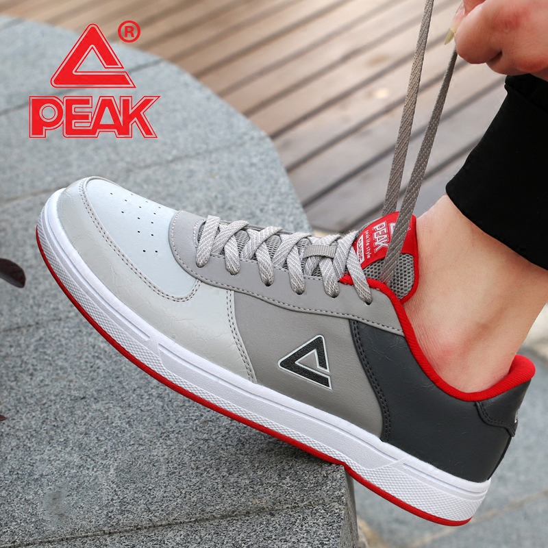 PEAK Board Shoes Men's Shoes 2019 Spring and Autumn New Low Top Classic Durable and Breathable Small White Shoes Sports and Casual Shoes