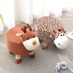 动物换鞋凳子家用坐墩宝宝可爱卡通沙发圆凳创意儿童小板凳矮椅子
