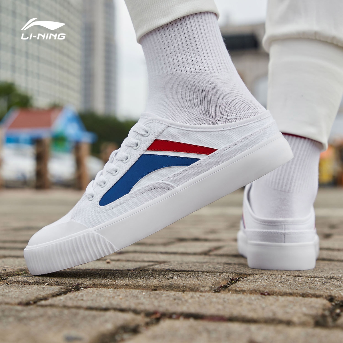 Li Ning Women's Shoes 2019 New Autumn and Winter Board Shoes Small White Shoes Low Top Fashion Canvas Shoes Casual Shoes Sports Shoes