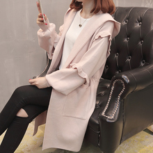 2018初秋新款女装女上衣长袖韩版网红毛衣开衫针织外套女秋中长款图片