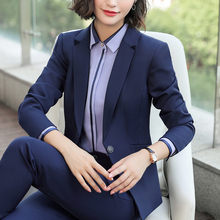 职业装女装套装2018秋冬韩版修身显瘦OL商务正装黑色西装工作服图片