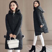 2017新款冬季韩版中长款女装棉衣韩版宽松大码棉服中年加厚外套图片