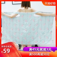 成人 女抹胸浴袍柔软超强吸水加大号浴巾家用浴巾女 可穿浴巾纯棉