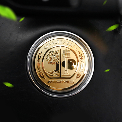 奔驰新E级中控一键启动点火开关改装 饰贴E3