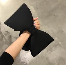 港味复古chic风凹造型RIBBONBAG可爱蝴蝶结手拿太空棉手提包女潮