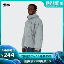 BOUNCE官方BONS春季半拉链套头棉衣运动潮流保暖薄棉服反光大口袋