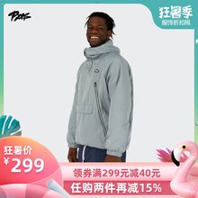 BOUNCE官方BONS春季半拉链套头棉衣运动潮流保暖薄棉服反光大口袋