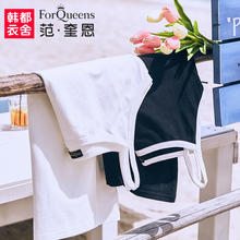 范奎恩韩版大码女装胖MM短袖2018夏装新款微胖背心女打底显瘦吊带图片