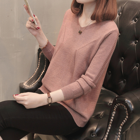 早秋毛衣女秋装2018新款女装韩版初秋上衣针织衫女长袖秋薄款秋季商品大图