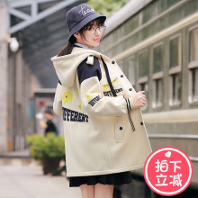 西子小荷少女毛呢外套中长款韩版2018新款宽松秋冬季学生呢子外套图片