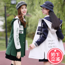 西子小荷呢子大衣女初中学生2018新款韩版少女小清新毛呢外套秋装图片