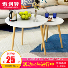 小圆茶几床头桌沙发边桌小圆桌小茶几现代简约角几边几北欧小桌子
