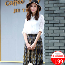 秋水伊人秋装新品钉珠纯色雪纺衬衫上衣女F2135图片