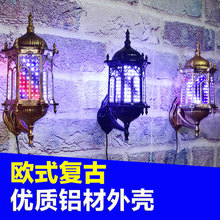 美发转灯LED理发店转灯复古挂壁发廊转灯欧式挂墙罗马小宫灯防水