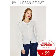 UR2017冬季新款女装纽扣式开襟长袖开衫针织外套WB43B9DF2001图片
