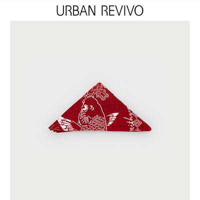 URBAN REVIVO2018秋季男士配饰民族风格印花舒适围巾AV32SA2N2003