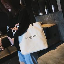 ins文艺帆布包chic斜挎布袋手提单肩大包 潮韩版 包包女2018秋新款