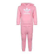 阿迪三叶草2019女小童TREFOIL HOODIE长袖套服DV2848