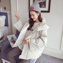 新款女装外套加厚2018冬装保暖棉衣棉服韩版修身短款连帽学生棉bf图片