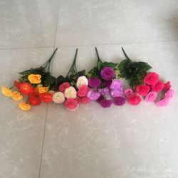 特价新款花卉仿真康乃馨七头娟花塑料花表演花束装饰插花18元包邮